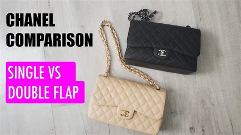 chanel double flap vs single flap|chanel double flap price.